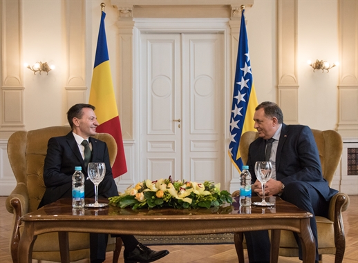 Предсједавајући Предсједништва БиХ Милорад Додик примио акредитивно писмо новоименованог амбасадора Румуније у БиХ Антона Пакуретсуа