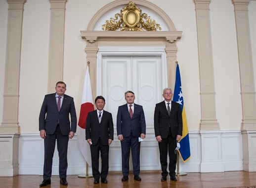 Чланови Предсједништва Босне и Херцеговине примили министра иностраних послова Јапана Мотегија Тошимитсуа