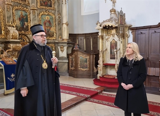 Српски члан и предсједавајућа Предсједништва БиХ Жељка Цвијановић током званичне посјете Мађарској боравила у Сентандреји