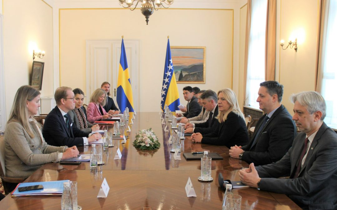 Чланови Предсједништва Босне и Херцеговине примили министра иностраних послова Краљевине Шведске Тобијаса Билстрома