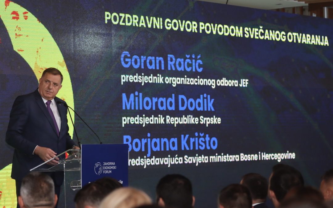 Предсједник Додик свечано отворио „Јахорина економски форум 2023“ под називом „Регионалне интеграције и БиХ – Берлински процес и/или `Отворени Балкан`“ 